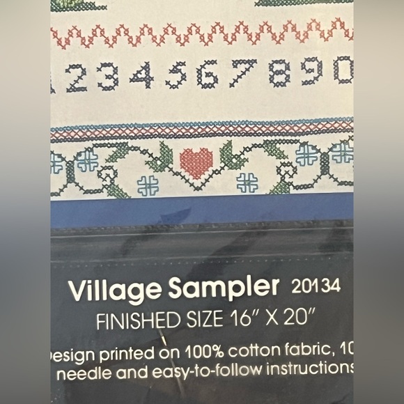 Golden Bee Stitchery The Village Sampler Stitch Kit 16"x20" #20134 NEW - Picture 3 of 4